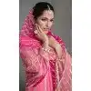 Rani Pink Georgette Embroidery Work Party Wear Plus Size Sharara Suit - 9981191689