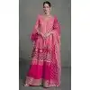 Rani Pink Georgette Embroidery Work Party Wear Plus Size Sharara Suit - 9981191689