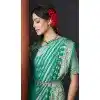 Mint Green Pure Georgette Zari Work Party Wear Plus Size Saree - 9988191715