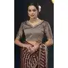 Wine Pure Georgette Zari Work Party Wear Plus Size Saree - 9988191717