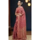 Rani Pink Pure Georgette Zari Work Party Wear Saree - 9988191718