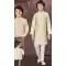 Gold Jacquard Resham Work Function Wear Kids Kurta Pajama - 9998191784