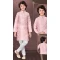Pink Jacquard Resham Work Function Wear Kids Kurta Pajama - 9998191789