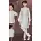 Cream Resham Work Jacquard Function Wear Kids Kurta Pajama - 9998191790