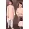 Jacquard Peach Resham Work Function Wear Kids Kurta Pajama - 9998191810