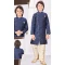 Jacquard Resham Work Navy Blue Function Wear Kids Kurta Pajama - 9998191818
