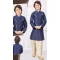 Navy Blue Jacquard Resham And Zari Work Function Wear Kids Kurta Pajama - 9998191822