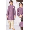 Jacquard Resham Work Function Wear Kids Kurta Pajama In Wine - 9998191823
