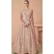 Light Peach Fox Georgette Embroidered Party Wear Plus Size Gown - 9999191833