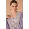 Light Purple Fox Georgette Embroidered Party Wear Plus Size Gown - 9999191834