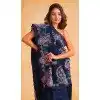 Pure Georgette Thread Embroidered Party Wear Plus Size Saree In Teal - 10004191858