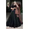 Black Cotton Mirror Hand Work Plus Size Navratri Chaniya Choli - 10006191862