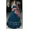 Teal Cotton Mirror Hand Work Navratri Chaniya Choli - 10006191865