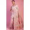 Plus Size Kashmiri Pashmina Resham Work Traditional Wear Saree In Light Pink - 9975191565