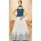 Georgette Embroidered Party Wear Lehenga Choli In White And Teal Blue - 10017191917