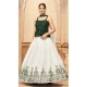 Georgette Embroidered Party Wear Lehenga Choli In White And Green - 10017191919