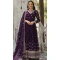 Purple Georgette Embroidered Women Readymade Gown With Dupatta - 10033192019
