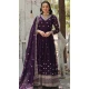 Purple Georgette Embroidered Women Readymade Gown With Dupatta - 10033192019