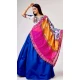 Korean Silk Embroidered Navratri Lehenga Choli In White - 10045192074