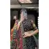 Black Tussar Silk Patola Printed Work Plus Size Navratri Lehenga Choli -10046192077