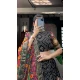 Black Tussar Silk Patola Printed Work Navratri Lehenga Choli -10046192077