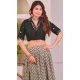 Rayon Cotton Patola Print Work Party Wear Lehenga Choli In Black - 10056192137