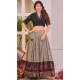 Rayon Cotton Patola Print Work Party Wear Lehenga Choli In Black - 10056192137