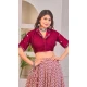 Rayon Cotton Patola Print Work Party Wear Lehenga Choli In Rani Pink - 10056192139
