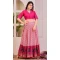 Rayon Cotton Patola Print Work Party Wear Lehenga Choli In Pink - 10056192141