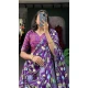 Purple Tussar Silk Zari Work Navratri Lehenga Choli - 10069192178