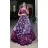 Purple Tussar Silk Zari Work Plus Size Navratri Lehenga Choli - 10069192178