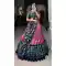 Pink Tussar Silk Zari Work Navratri Lehenga Choli - 10069192179