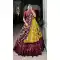 Yellow Tussar Silk Zari Work Navratri Lehenga Choli - 10069192180