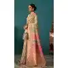 Pista Green Kashmiri Pashmina Woven Work Traditional Wear Plus Size Saree - 9974191553