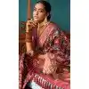 Deep Maroon Kashmiri Pashmina Woven Work Traditional Wear Plus Size Saree - 9974191554