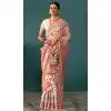 Cream Kashmiri Pashmina Woven Work Traditional Wear Plus Size Saree - 9974191555