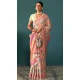 Cream Kashmiri Pashmina Woven Work Traditional Wear Saree - 9974191555