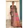 Black Kashmiri Pashmina Woven Work Traditional Wear Plus Size Saree - 9974191557