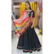 Black Rayon Printed Navratri Lehenga Choli - 10047192084