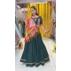Green Rayon Printed Navratri Lehenga Choli - 10047192085