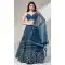 Navy Blue Net Embroidered Designer Wear Lehenga Choli - 10082192261