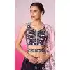 Purple Satin Embroidery Wedding Wear Plus Size Lehenga Choli - 10084192271