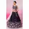 Purple Satin Embroidery Wedding Wear Lehenga Choli - 10084192271