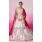 Cream Poly Georgette Embroidery Wedding Wear Lehenga Choli - 10084192272