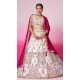 Cream Poly Georgette Embroidery Wedding Wear Lehenga Choli - 10084192272