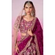 Burgundy Silk Embroidery Wedding Wear Lehenga Choli - 10084192273