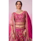 Pink Silk Embroidery Wedding Wear Lehenga Choli - 10084192275