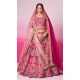 Pink Silk Embroidery Wedding Wear Lehenga Choli - 10084192275