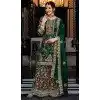 Plus Size Silk Sequins Work Party Wear Palazzo Suit In Green - 10085192283