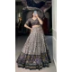 Black Tussar Silk Foil Print Work Navratri Wear Lehenga Choli - 10087192291